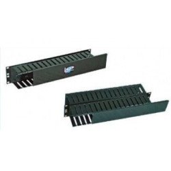 Organizador de cables North System 1 u.r., sencillo, horizontal, 19 ducto 1.5x2, color negro liso