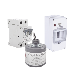 Kit de centro de carga para corriente alterna, breaker de hasta 400 vca de 40 a con supresor de picos transitorios.