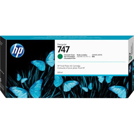 HP Cartucho de tinta DesignJet 747 de 300 ml, verde cromático