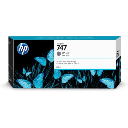 Cartucho de tinta HP DesignJet 747 de 300 ml, Gris, Tinta a base de pi