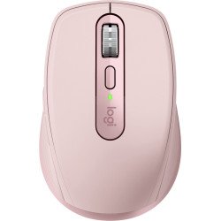 Mouse Logitech MX Anywhere 3S, Diestro, Laser, RF inalámbrico + bluetooth, 8000 DPI, Rosa