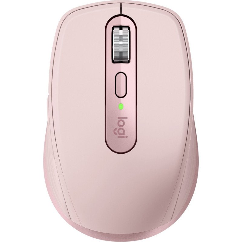 Mouse Logitech MX Anywhere 3S, Diestro, Laser, RF inalámbrico + bluetooth, 8000 DPI, Rosa
