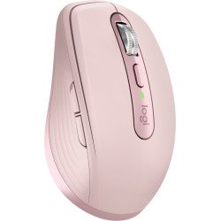Mouse Logitech MX Anywhere 3S, Diestro, Laser, RF inalámbrico + bluetooth, 8000 DPI, Rosa