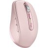 Mouse Logitech MX Anywhere 3S, Diestro, Laser, RF inalámbrico + bluetooth, 8000 DPI, Rosa