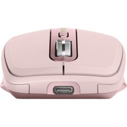 Mouse Logitech MX Anywhere 3S, Diestro, Laser, RF inalámbrico + bluetooth, 8000 DPI, Rosa