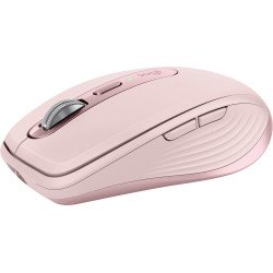 Mouse Logitech MX Anywhere 3S, Diestro, Laser, RF inalámbrico + bluetooth, 8000 DPI, Rosa