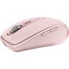 Mouse Logitech MX Anywhere 3S, Diestro, Laser, RF inalámbrico + bluetooth, 8000 DPI, Rosa