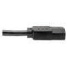 Cable de Alimentación para PDU, C13 a C14, 10A, 250V, 18 AWG, 61 cm [2 pies], Negro, Para Computador, IEC 60320 C14 / IEC 603