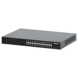 PoE Switch GB 24 ptos 19" 30W/pto, 370W, 2 SFP Ports