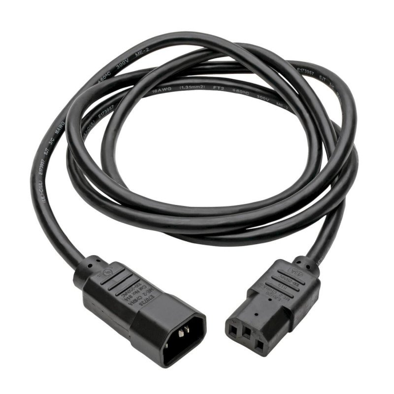 Cable estándar Tripp-Lite P004-006 de alimentación de extensión de alimentación para computadora, 10a, 18AWG (IEC-320-c14 a iec-