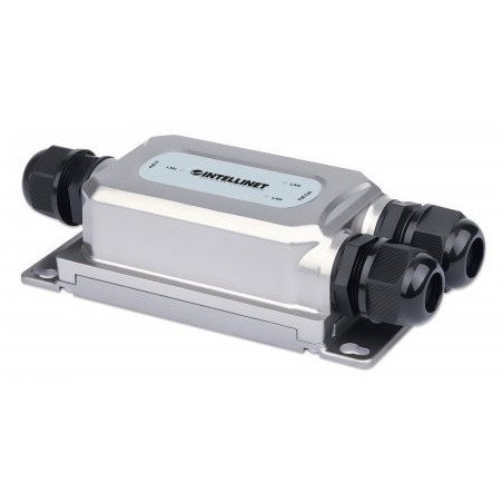 PoE Extensor 2x30W Gigabit p/exteriores IP67