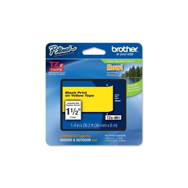 Cinta negro/amarillo para rotulador Brother