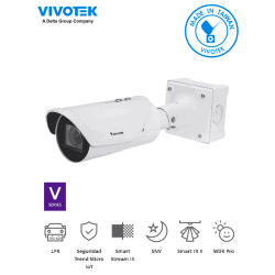Cámara IP Bullet Exterior para Lectura de Matriculas, 5 Megapixeles, L