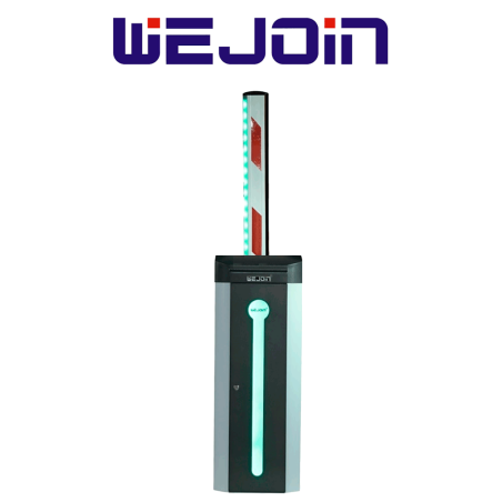 Barrera Vehicular Izquierda con Led, Alto flujo, Motor 24 VDC, Brazo Rectangular de 4 Metros, Velocidad 3 Segundos, Dirección Aj