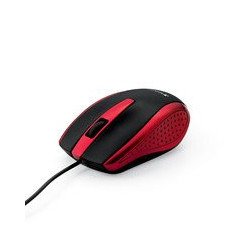 Mouse Óptico Verbatim con Cable Color Negro-Rojo