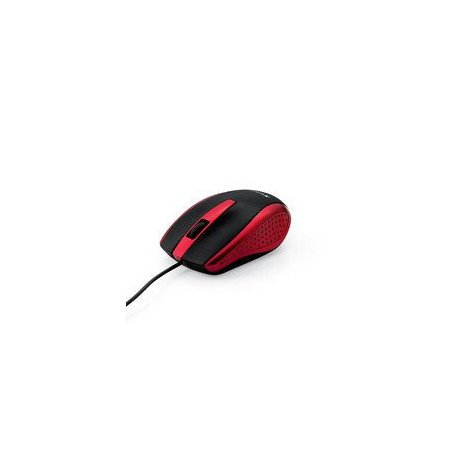 Mouse Óptico Verbatim con Cable Color Negro-Rojo