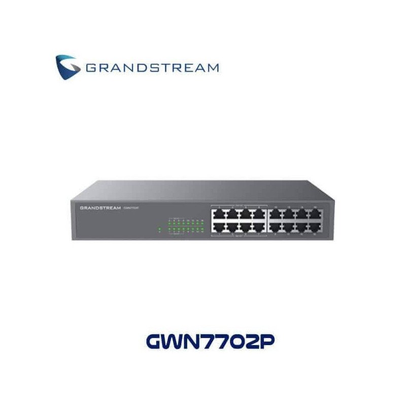 Switch No Administrable de 16 puertos Gigabit con 8 puertos Poe hasta 138W de salida compatible con GWN Cloud, carcasa metálica