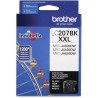 Cartucho de tinta negro Brother de alto rendimiento lc207bk para 1,200