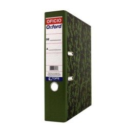 Registrador de cartón panorámica arillo en D de 1 pulgada color verde Oxford 97470 1 pieza
