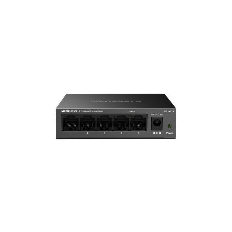 MS105GS 5 Puertos Conmutador Ethernet, Gigabit Ethernet, 10/100/1000Base-T, 100Base-TX, 2 Capa compatible, 3.61W Power Consumpti