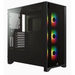 Gabinete Gamer Corsair ICUE 4000X RGB Media Torre ATX mATX ITX Cristal