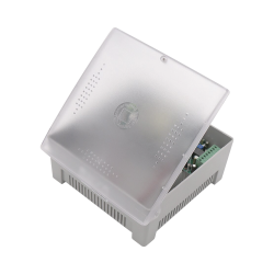 Fuente de alimentación con gabinete de 4 salidas de 11 - 15 VCC, 5 amper, batería de respaldo, voltaje de entrada: 96 - 264 Vca,