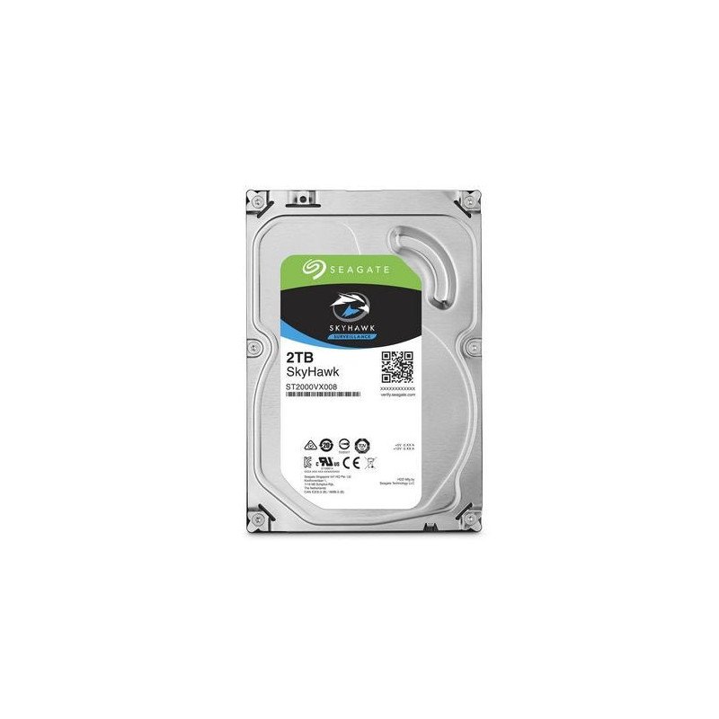 Disco duro interno Seagate SkyHawk surveillance 3.5 2 TB SATA3 6GB/s 5900rpm 64MB 24x7 para DVRNVR 1-8 bahías/1-64 cam