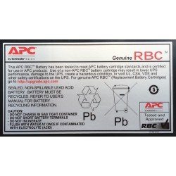 Cartucho de baterías de recambio No. 123 de APC, para UPS br1000g, smt750rm2u