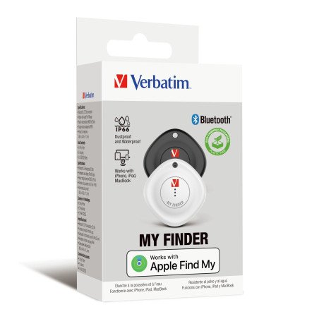 Localizador Verbatim Bluetooth MyFinder Verbatim Blanco y Negro Paquet