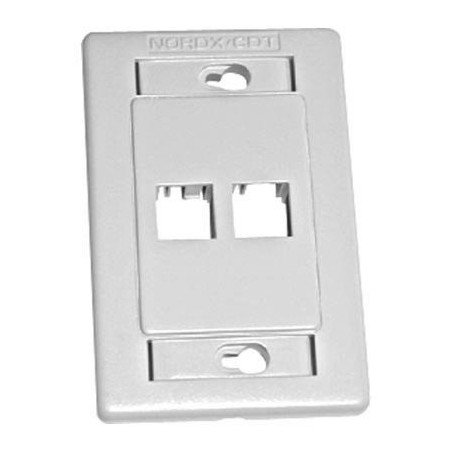 Placa 2 Puertos, RJ-45, Blanco, AX101433 Nordx