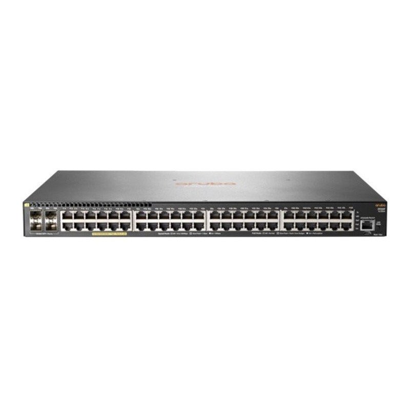 Switch HP Aruba 2930F 48G PoE+ 4SFP+, 48 puertos RJ45 10/100/1000 Poe+ (370w) y 4 SFP+ (1/10ge) administrable capa 3 (rip, ospf,