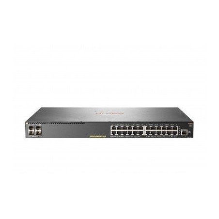 Switch HP Aruba 2930f 24g Poe+ 4 SFP, 24 puertos RJ45 10/100/1000 Poe+ (370w) y 4 SFP (1g) administrable capa 3 (rip, ospf, acls