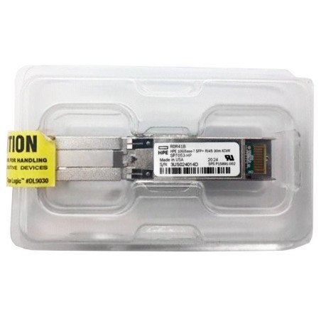 Transceptor HPE 10GBASE-T Fibra óptica SFP+ RJ45 30m 1pk XCVR