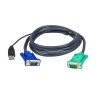 Cable KVM, USB con SPHD, 3 en 1, De 1.8 m