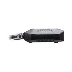 Conmutador KVM con cable HDMI 4K USB de 2 puertos con selector de puerto remoto