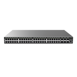 Switch Gigabit PoE+ Administrable, 48 puertos 10/100/1000 Mbps + 6 Puertos SFP+, Hasta 400W, Compatible con GWN Cloud.