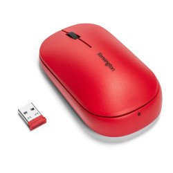 SureTrack Mouse - Frecuencia Bluetooth/Radio - USB 2.0 - Óptico - 3 Botón(es) - Rojo - 1 - Conforme con normas TAA - Inalámbrico