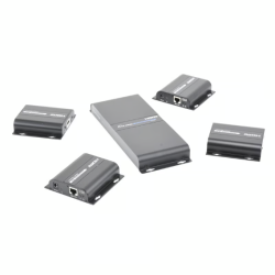 Kit de 1 entrada x 4 salidas 4k x 2k HDMI por cable cat 6 a 120 metros