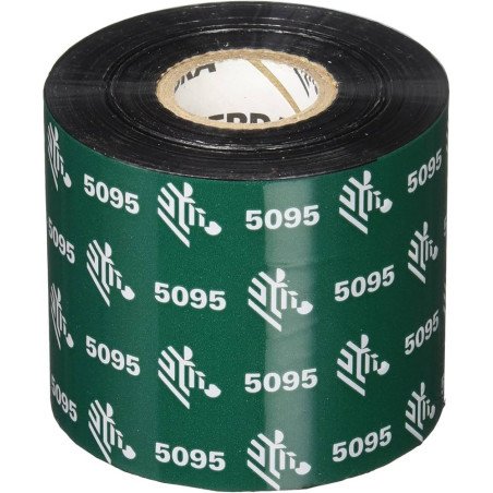RIBBON RESINA 60mmx450m (2.36inx1476ft), 5095, High Performance, 25mm (1in) core, Tabletop. Seis rollos
