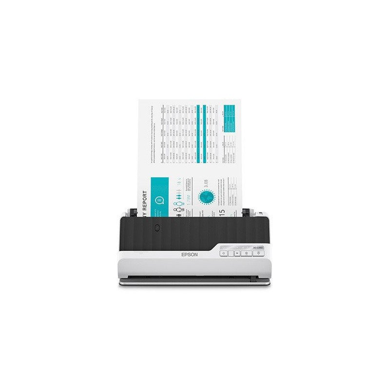 Escáner Epson DS-C490, 215.9 x 5588 mm, 50000 páginas, Escáner alimentado con hojas, Negro, Gris, Botones, CIS