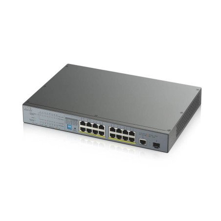 Switch gigabit Poe ZyXEL GS1300-18HP 17 puertos RJ45 100/1000 Mbps Poe af/at + 1 puerto SFP 1000mbps no-administrable 170w con 4