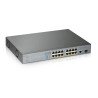 Switch gigabit Poe ZyXEL GS1300-18HP 17 puertos RJ45 100/1000 Mbps Poe af/at + 1 puerto SFP 1000mbps no-administrable 170w con 4