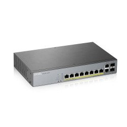 Switch Poe gigabit 8ptos+2uplink Enterprise nébula ZyXEL GS1350-12hp 10 puertos RJ45 10/100/1000mbps Poe+ af/at + 2 puertos SFP
