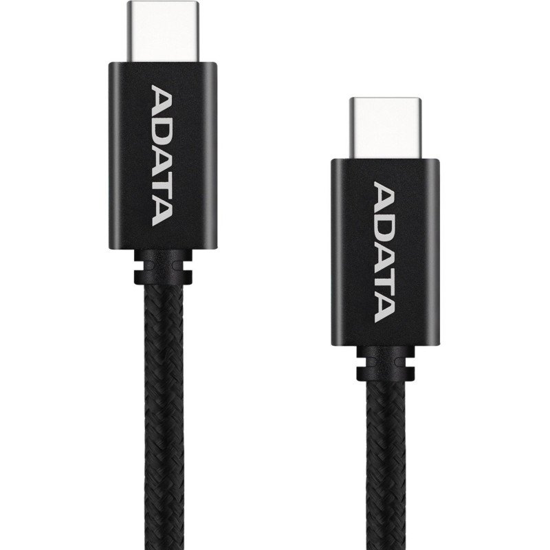 Cable ADATA USB Tipo C, USB Tipo C. Conector reversible tipo C, potencia máxima de salida de 100 W, Tejido de nailon, (1 M de lo