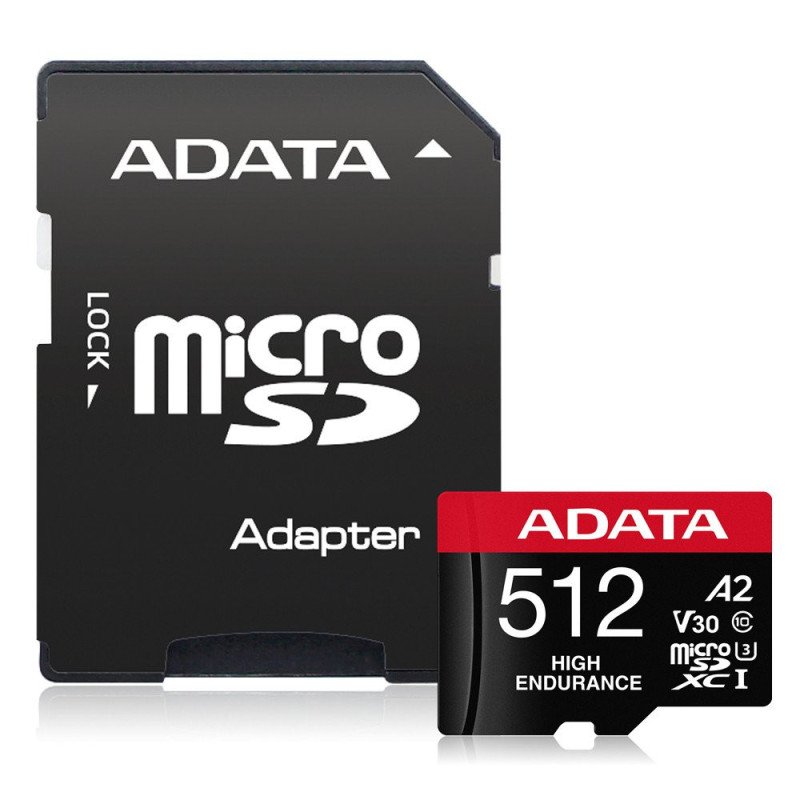Memoria Adata micro SDXCON SDHC 512GB UHS-i videovigilancia 24/7 100mb, 85mb 4k clase 10 u3 v30 a2 con adaptador Memoria Adata micro SDXCON SDHC 512GB UHS-i videovigilancia 24/7 100mb, 85mb 4k clase 10 u3 v30 a2 con adaptador
