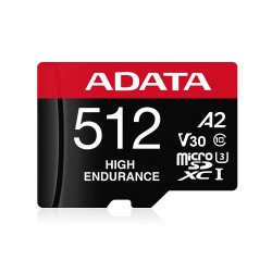 Memoria Adata micro SDXCON SDHC 512GB UHS-i videovigilancia 24/7 100mb, 85mb 4k clase 10 u3 v30 a2 con adaptador