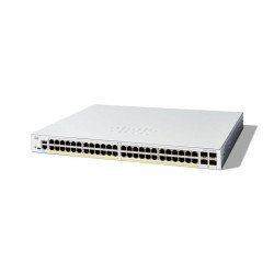 Switch catalyst 1200, 48 puertos gigabit ethernet, Poe+ con 375w totales, 4 puertos SFP (4x1g), incluye cable cab-16awg-ac, el s