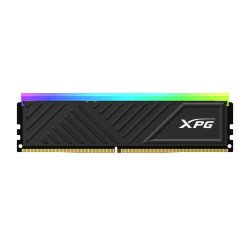 Memoria RAM Adata XPG SPECTRIX D35G, DDR4 8GB UDIMM 3200MHz, con Iluminación RGB. Disipador NEGRO. AX4U32008G16A-SBKD35G