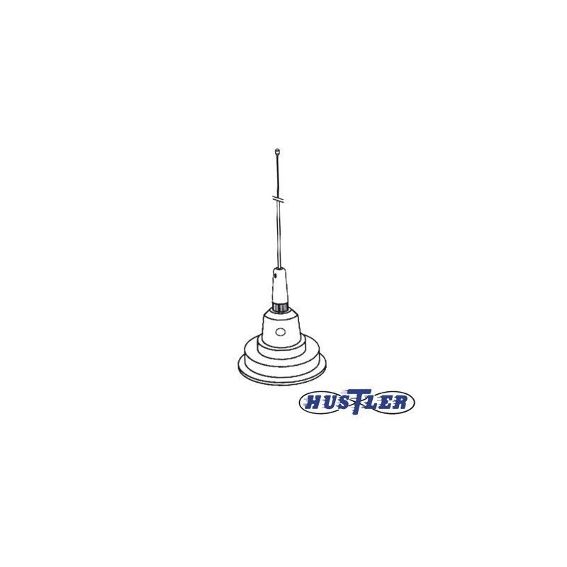 Antena Móvil en Color Blanco para Rango de Frecuencia de Banda Civil (CB) 26.960 - 27.400 MHz.