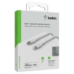 Cable Lightning, 24 pin USB-C macho a Lightning macho, 1 m, blanco, suministro de potencia USB (18W)
